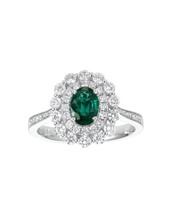 Emerald Double Surround Cluster