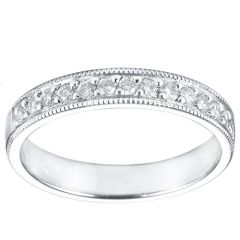 Milgrain Diamond Set Wedding Ring