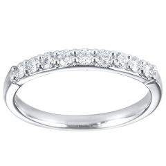 Claw-Set 9 Diamond Wedding Ring