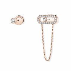 Move Uno Chain and Stud Rose Gold Earrings