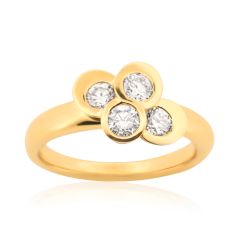 Yellow Gold Pallina Diamond Ring