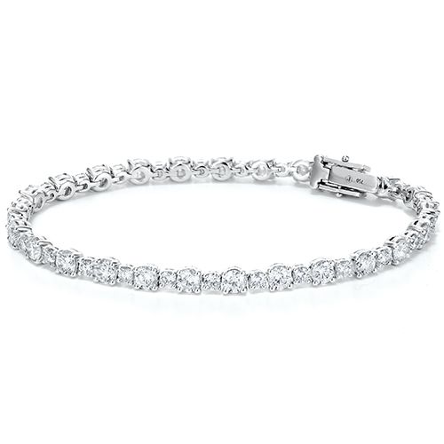 18K white gold diamond tennis bracelet  SKU 29407  Michael John Bridal